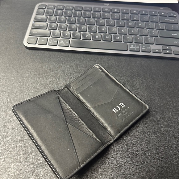 Engraved “BJR” Louis Vuitton Authentic Wallet-Blue - Picture 2 of 3